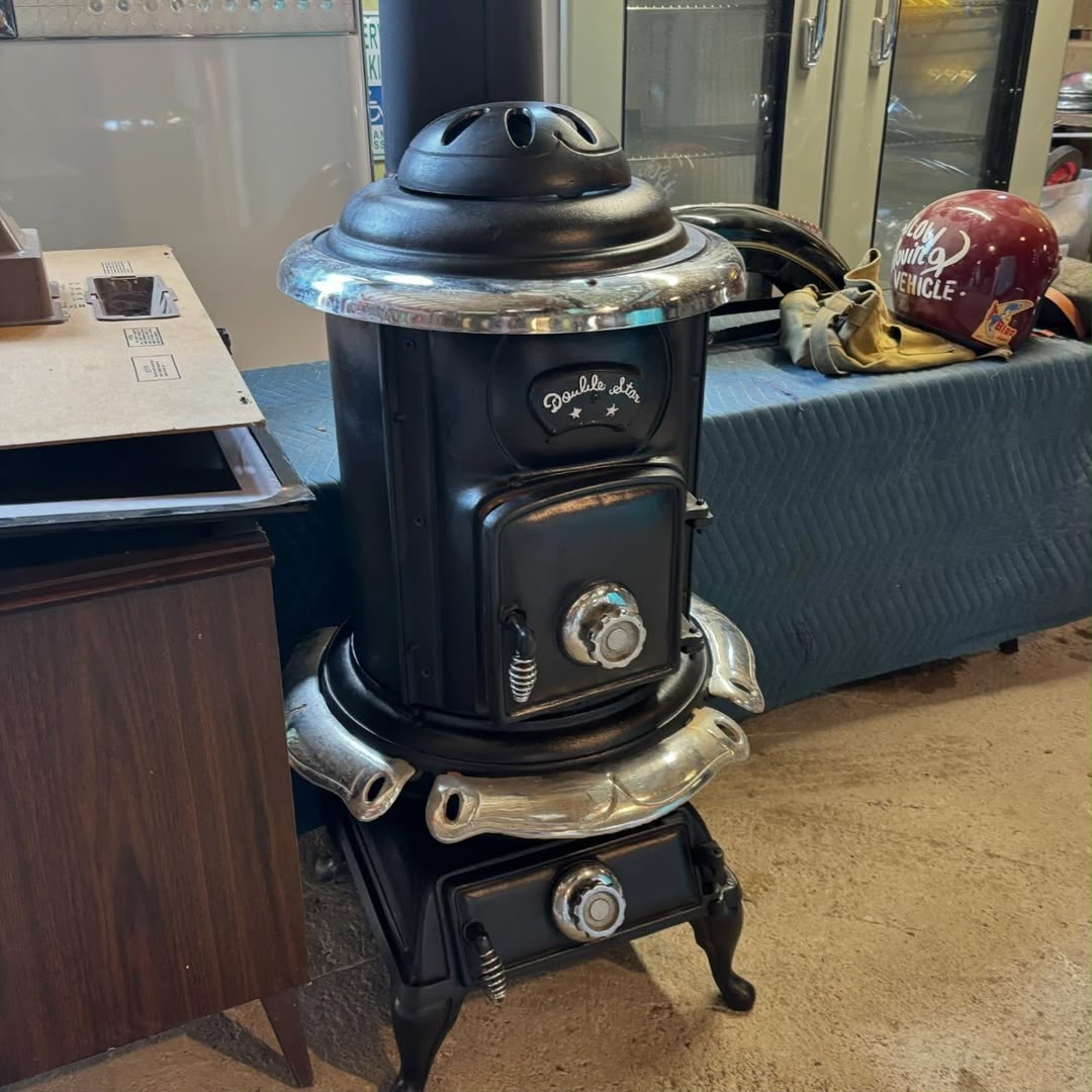 Double Star Cast-Iron Parlor Stove